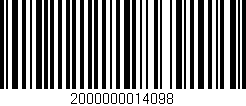 Código de barras (EAN, GTIN, SKU, ISBN): '2000000014098'