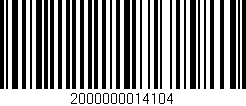 Código de barras (EAN, GTIN, SKU, ISBN): '2000000014104'