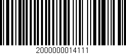 Código de barras (EAN, GTIN, SKU, ISBN): '2000000014111'