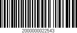 Código de barras (EAN, GTIN, SKU, ISBN): '2000000022543'