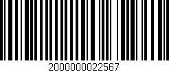 Código de barras (EAN, GTIN, SKU, ISBN): '2000000022567'