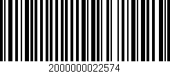 Código de barras (EAN, GTIN, SKU, ISBN): '2000000022574'
