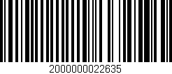 Código de barras (EAN, GTIN, SKU, ISBN): '2000000022635'