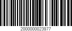 Código de barras (EAN, GTIN, SKU, ISBN): '2000000023977'