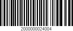 Código de barras (EAN, GTIN, SKU, ISBN): '2000000024004'