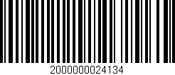 Código de barras (EAN, GTIN, SKU, ISBN): '2000000024134'