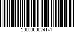 Código de barras (EAN, GTIN, SKU, ISBN): '2000000024141'