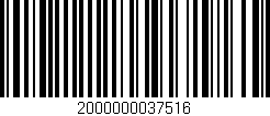 Código de barras (EAN, GTIN, SKU, ISBN): '2000000037516'