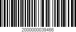 Código de barras (EAN, GTIN, SKU, ISBN): '2000000039466'