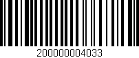 Código de barras (EAN, GTIN, SKU, ISBN): '200000004033'
