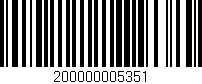 Código de barras (EAN, GTIN, SKU, ISBN): '200000005351'