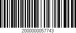 Código de barras (EAN, GTIN, SKU, ISBN): '2000000057743'