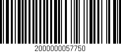 Código de barras (EAN, GTIN, SKU, ISBN): '2000000057750'