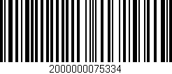 Código de barras (EAN, GTIN, SKU, ISBN): '2000000075334'