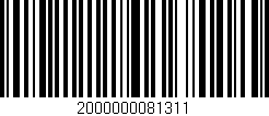 Código de barras (EAN, GTIN, SKU, ISBN): '2000000081311'