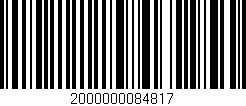 Código de barras (EAN, GTIN, SKU, ISBN): '2000000084817'