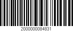 Código de barras (EAN, GTIN, SKU, ISBN): '2000000084831'