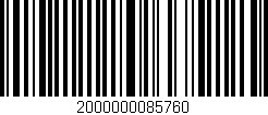 Código de barras (EAN, GTIN, SKU, ISBN): '2000000085760'