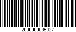 Código de barras (EAN, GTIN, SKU, ISBN): '2000000085937'