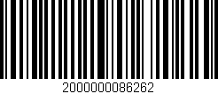Código de barras (EAN, GTIN, SKU, ISBN): '2000000086262'