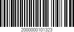Código de barras (EAN, GTIN, SKU, ISBN): '2000000101323'