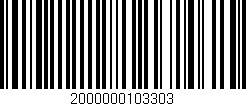 Código de barras (EAN, GTIN, SKU, ISBN): '2000000103303'