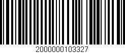 Código de barras (EAN, GTIN, SKU, ISBN): '2000000103327'