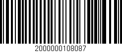 Código de barras (EAN, GTIN, SKU, ISBN): '2000000108087'