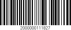 Código de barras (EAN, GTIN, SKU, ISBN): '2000000111827'