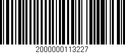 Código de barras (EAN, GTIN, SKU, ISBN): '2000000113227'
