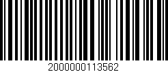 Código de barras (EAN, GTIN, SKU, ISBN): '2000000113562'