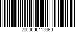 Código de barras (EAN, GTIN, SKU, ISBN): '2000000113869'