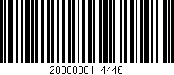 Código de barras (EAN, GTIN, SKU, ISBN): '2000000114446'