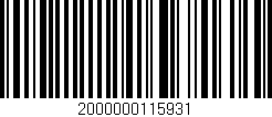 Código de barras (EAN, GTIN, SKU, ISBN): '2000000115931'