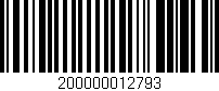 Código de barras (EAN, GTIN, SKU, ISBN): '200000012793'