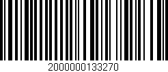 Código de barras (EAN, GTIN, SKU, ISBN): '2000000133270'