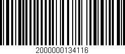 Código de barras (EAN, GTIN, SKU, ISBN): '2000000134116'