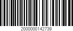 Código de barras (EAN, GTIN, SKU, ISBN): '2000000142739'