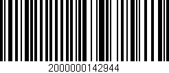 Código de barras (EAN, GTIN, SKU, ISBN): '2000000142944'