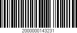 Código de barras (EAN, GTIN, SKU, ISBN): '2000000143231'