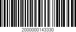 Código de barras (EAN, GTIN, SKU, ISBN): '2000000143330'