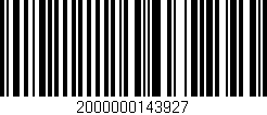 Código de barras (EAN, GTIN, SKU, ISBN): '2000000143927'
