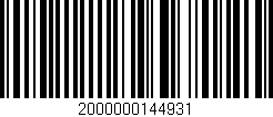 Código de barras (EAN, GTIN, SKU, ISBN): '2000000144931'