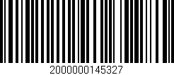 Código de barras (EAN, GTIN, SKU, ISBN): '2000000145327'