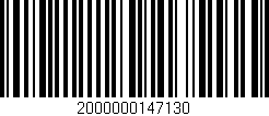 Código de barras (EAN, GTIN, SKU, ISBN): '2000000147130'