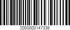 Código de barras (EAN, GTIN, SKU, ISBN): '2000000147338'