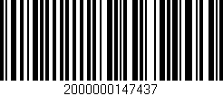 Código de barras (EAN, GTIN, SKU, ISBN): '2000000147437'