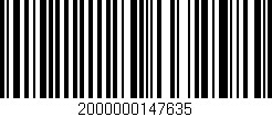 Código de barras (EAN, GTIN, SKU, ISBN): '2000000147635'