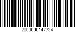 Código de barras (EAN, GTIN, SKU, ISBN): '2000000147734'