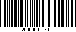 Código de barras (EAN, GTIN, SKU, ISBN): '2000000147833'